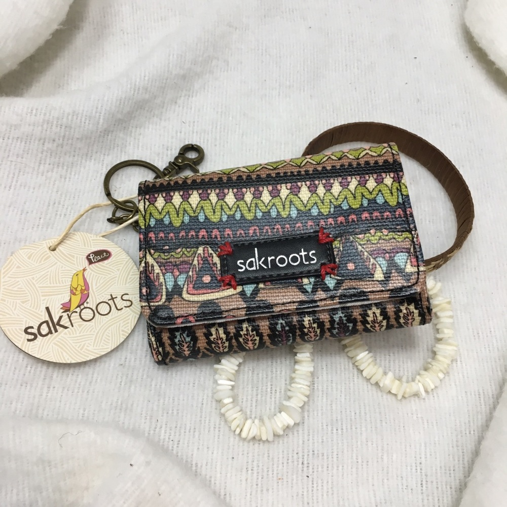 Sakroots RETIRED Flap ID Keychain Wallet NWT